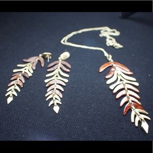 Lucky Brand Gold and Tortoise Shell Necklace Set